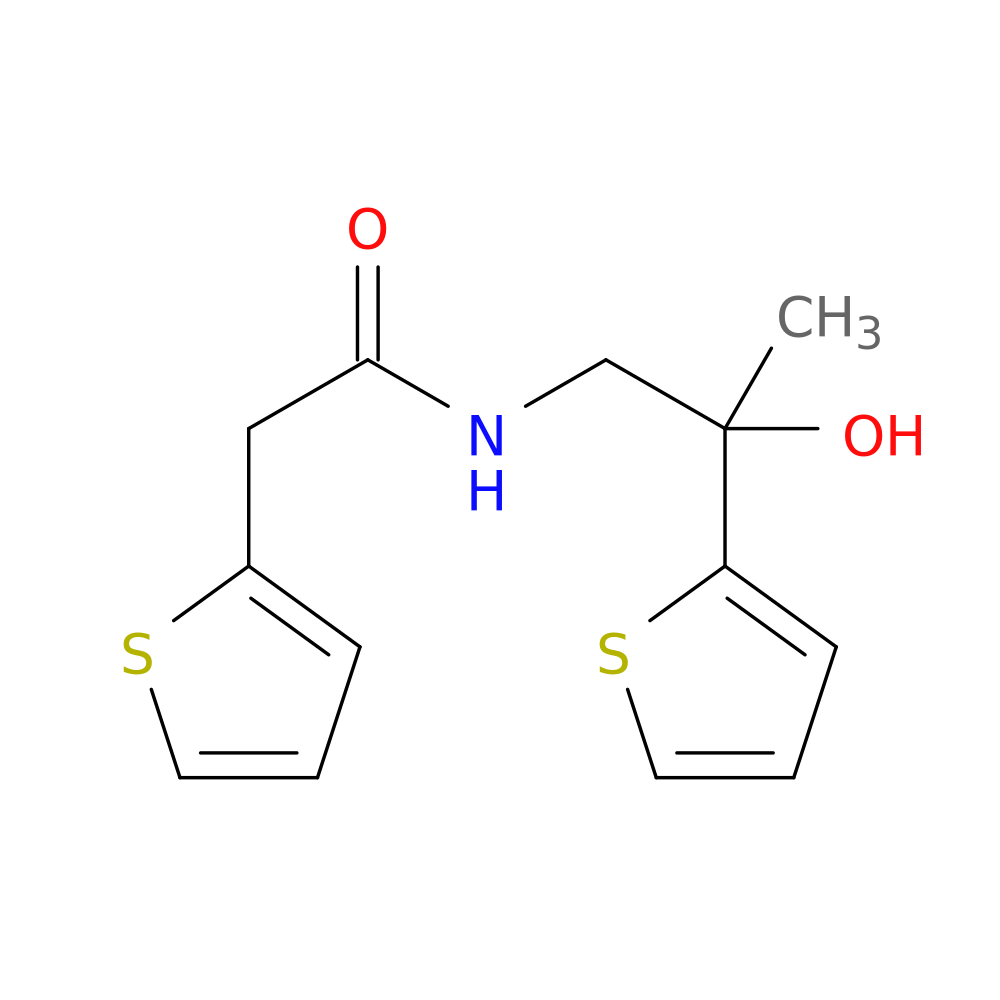 N-[2-hydroxy-2-(thiophen-2-yl)propyl]-2-(thiophen-2-yl)acetamide