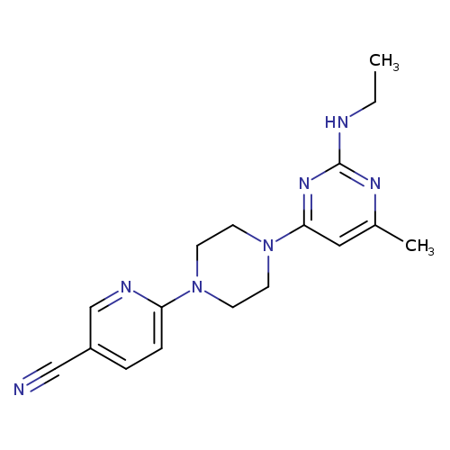 6-{4-[2-(ethylamino)-6-methylpyrimidin-4-yl]piperazin-1-yl}pyridine-3-carbonitrile