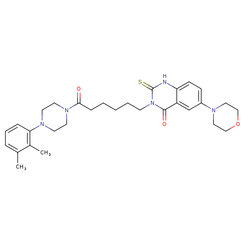 3-{6-[4-(2,3-dimethylphenyl)piperazin-1-yl]-6-oxohexyl}-6-(morpholin-4-yl)-2-sulfanylidene-1,2,3,4-tetrahydroquinazolin-4-one