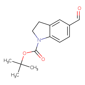 1H-​Indole-​1-​carboxylic acid, 5-​formyl-​2,​3-​dihydro-​, 1,​1-​dimethylethyl ester