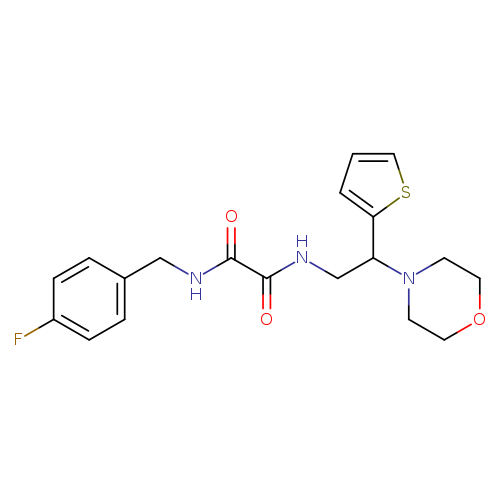 N'-[(4-fluorophenyl)methyl]-N-[2-(morpholin-4-yl)-2-(thiophen-2-yl)ethyl]ethanediamide