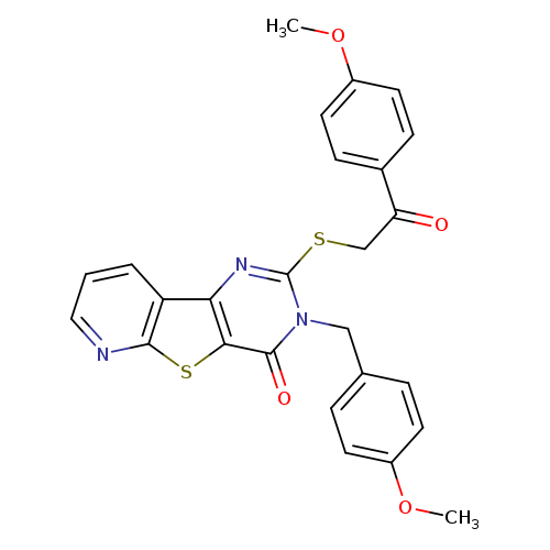 4-{[2-(4-methoxyphenyl)-2-oxoethyl]sulfanyl}-5-[(4-methoxyphenyl)methyl]-8-thia-3,5,10-triazatricyclo[7.4.0.0^{2,7}]trideca-1(9),2(7),3,10,12-pentaen-6-one