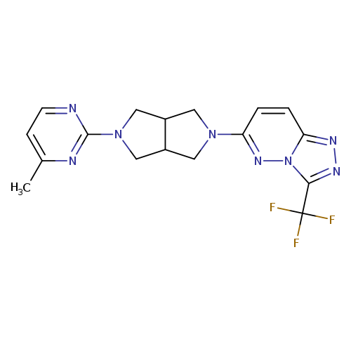 4-methyl-2-{5-[3-(trifluoromethyl)-[1,2,4]triazolo[4,3-b]pyridazin-6-yl]-octahydropyrrolo[3,4-c]pyrrol-2-yl}pyrimidine