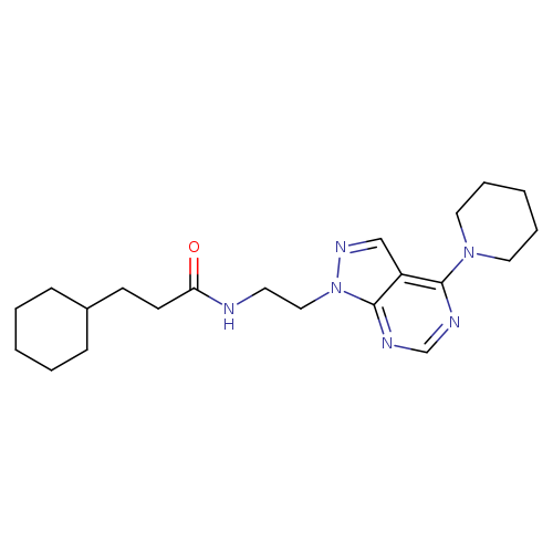 3-cyclohexyl-N-{2-[4-(piperidin-1-yl)-1H-pyrazolo[3,4-d]pyrimidin-1-yl]ethyl}propanamide