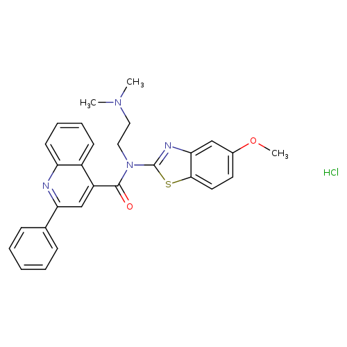 N-[2-(dimethylamino)ethyl]-N-(5-methoxy-1,3-benzothiazol-2-yl)-2-phenylquinoline-4-carboxamide hydrochloride