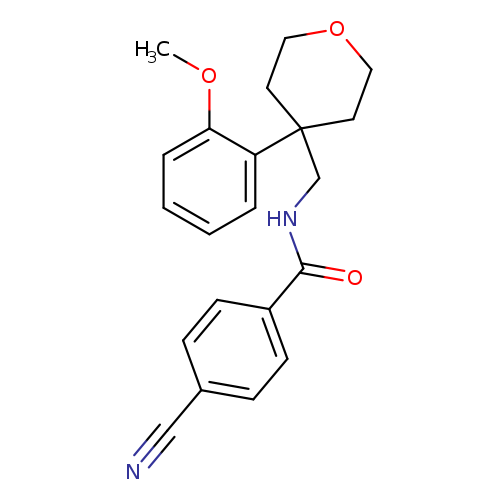 4-cyano-N-{[4-(2-methoxyphenyl)oxan-4-yl]methyl}benzamide