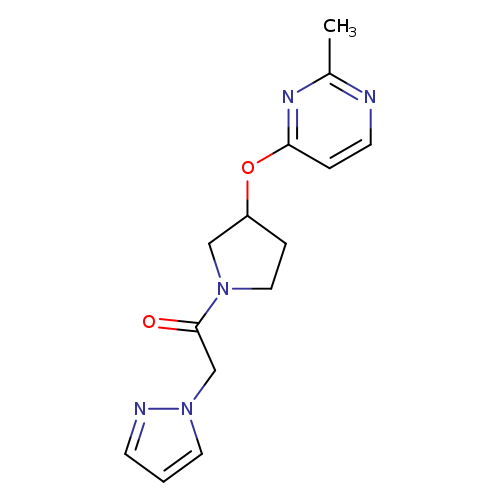 1-{3-[(2-methylpyrimidin-4-yl)oxy]pyrrolidin-1-yl}-2-(1H-pyrazol-1-yl)ethan-1-one