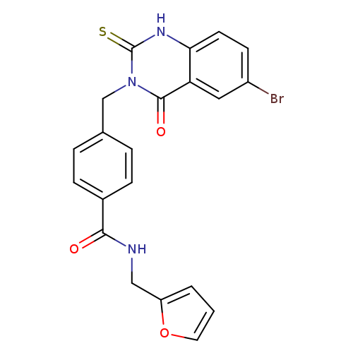 4-[(6-bromo-4-oxo-2-sulfanylidene-1,2,3,4-tetrahydroquinazolin-3-yl)methyl]-N-[(furan-2-yl)methyl]benzamide