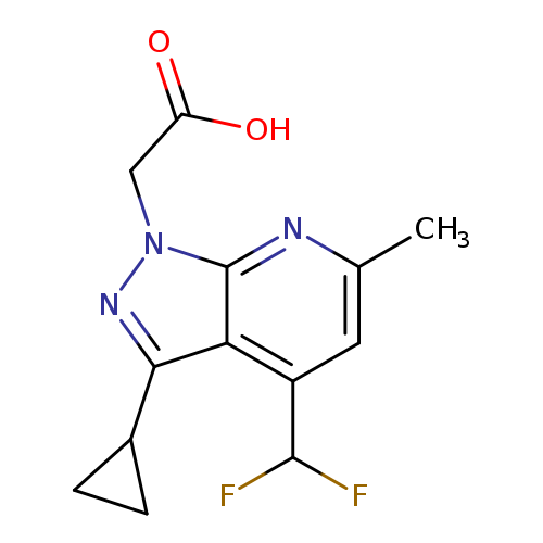 2-(3-Cyclopropyl-4-(difluoromethyl)-6-methyl-1H-pyrazolo[3,4-b]pyridin-1-yl)acetic acid