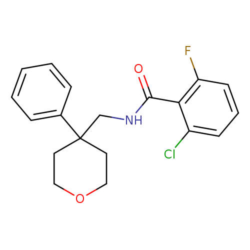 2-chloro-6-fluoro-N-[(4-phenyloxan-4-yl)methyl]benzamide