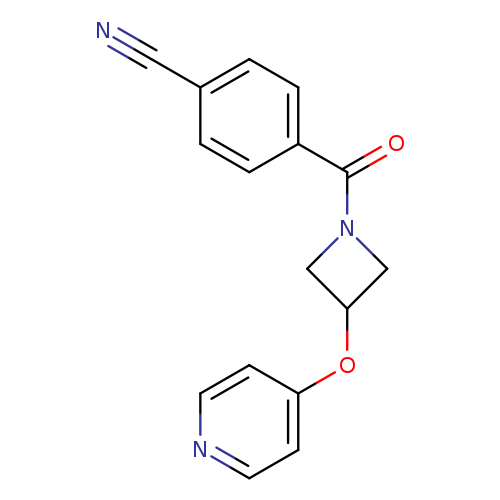 4-[3-(pyridin-4-yloxy)azetidine-1-carbonyl]benzonitrile