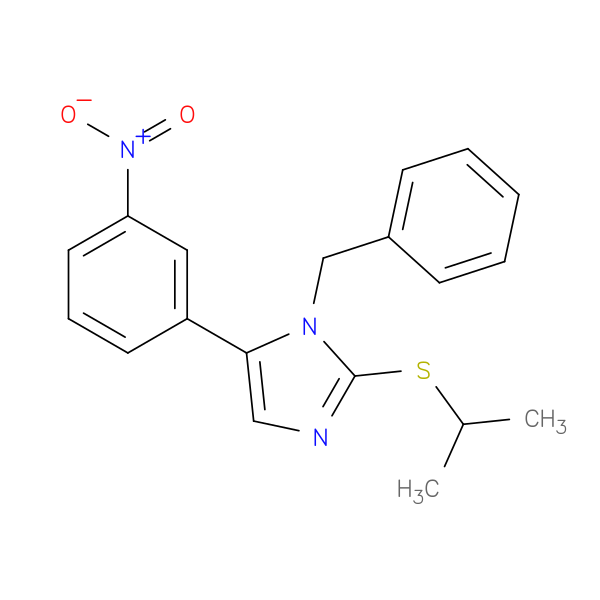 1-benzyl-5-(3-nitrophenyl)-2-(propan-2-ylsulfanyl)-1H-imidazole