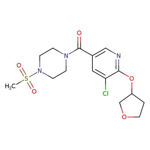 1-[5-chloro-6-(oxolan-3-yloxy)pyridine-3-carbonyl]-4-methanesulfonylpiperazine