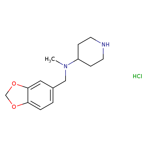 4-Piperidinamine, N-(1,3-benzodioxol-5-ylmethyl)-N-methyl-, hydrochloride (1:1)