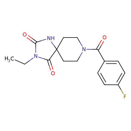 3-ethyl-8-(4-fluorobenzoyl)-1,3,8-triazaspiro[4.5]decane-2,4-dione