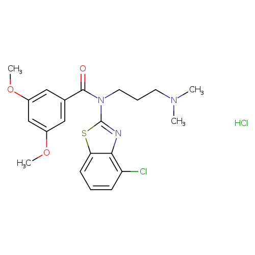 N-(4-chloro-1,3-benzothiazol-2-yl)-N-[3-(dimethylamino)propyl]-3,5-dimethoxybenzamide hydrochloride