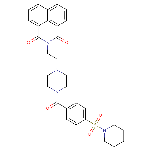 3-(2-{4-[4-(piperidine-1-sulfonyl)benzoyl]piperazin-1-yl}ethyl)-3-azatricyclo[7.3.1.0^{5,13}]trideca-1(13),5,7,9,11-pentaene-2,4-dione