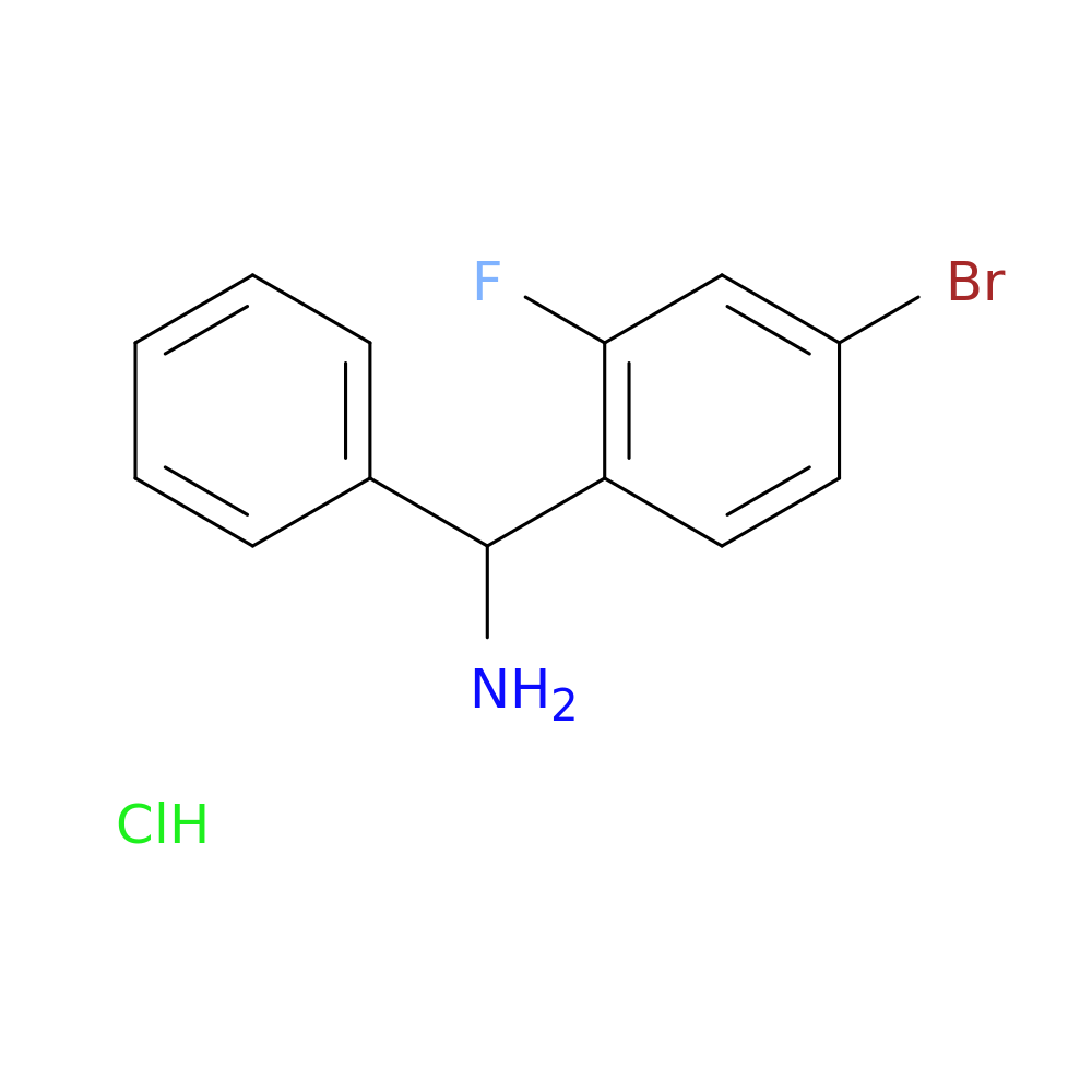 (4-bromo-2-fluorophenyl)(phenyl)methanamine hydrochloride