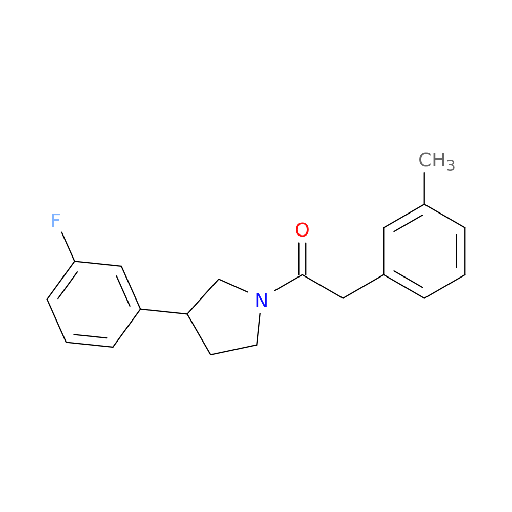 1-[3-(3-fluorophenyl)pyrrolidin-1-yl]-2-(3-methylphenyl)ethan-1-one