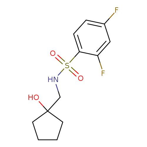 2,4-difluoro-N-[(1-hydroxycyclopentyl)methyl]benzene-1-sulfonamide