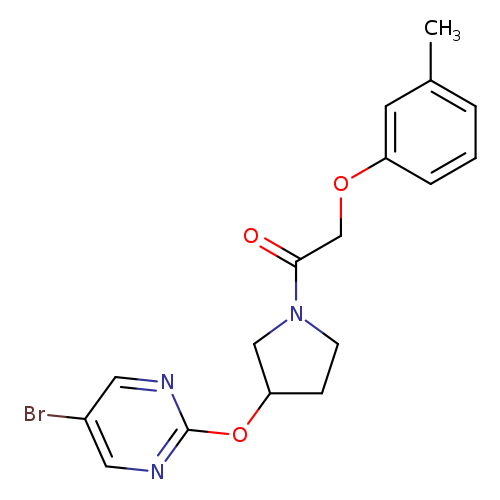 1-{3-[(5-bromopyrimidin-2-yl)oxy]pyrrolidin-1-yl}-2-(3-methylphenoxy)ethan-1-one
