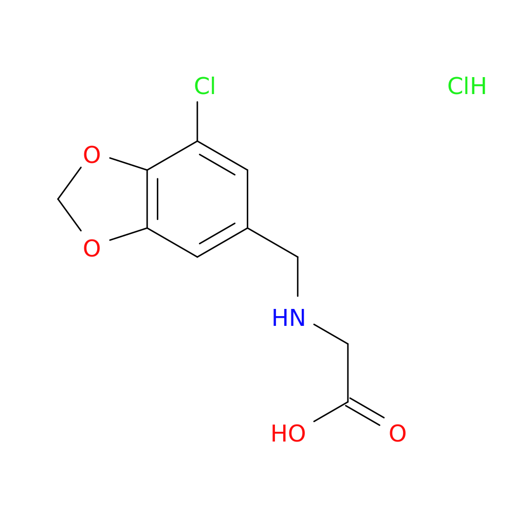 2-{[(7-chloro-1,3-dioxaindan-5-yl)methyl]amino}acetic acid hydrochloride