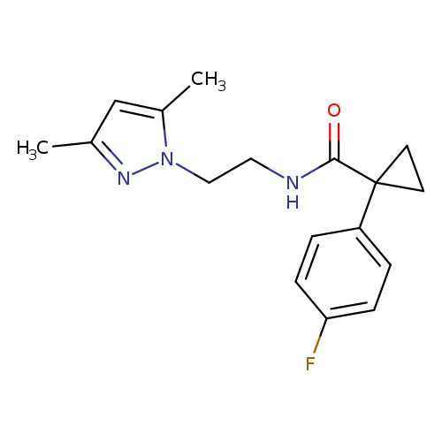 N-[2-(3,5-dimethyl-1H-pyrazol-1-yl)ethyl]-1-(4-fluorophenyl)cyclopropane-1-carboxamide