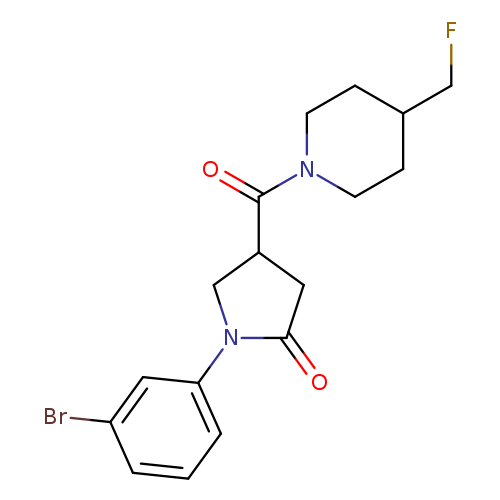 1-(3-bromophenyl)-4-[4-(fluoromethyl)piperidine-1-carbonyl]pyrrolidin-2-one