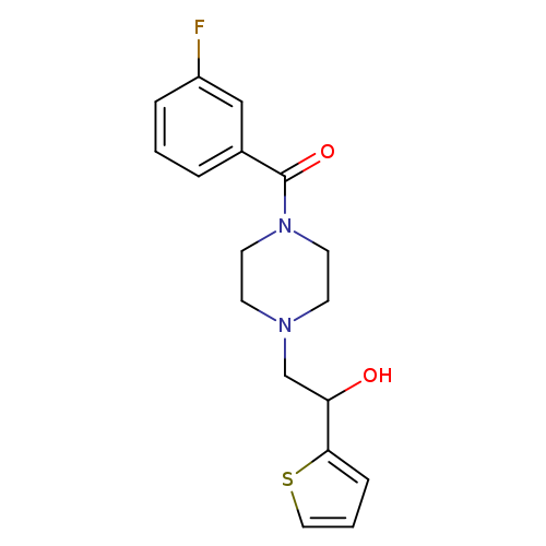 2-[4-(3-fluorobenzoyl)piperazin-1-yl]-1-(thiophen-2-yl)ethan-1-ol