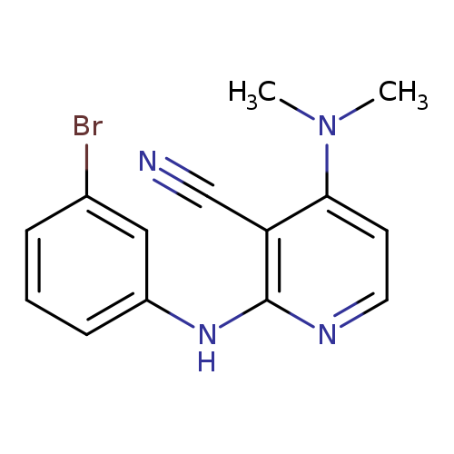 2-[(3-bromophenyl)amino]-4-(dimethylamino)pyridine-3-carbonitrile