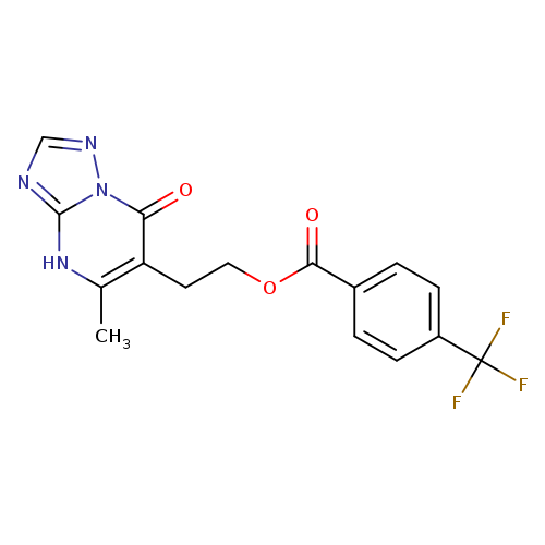 2-{5-methyl-7-oxo-4H,7H-[1,2,4]triazolo[1,5-a]pyrimidin-6-yl}ethyl 4-(trifluoromethyl)benzoate
