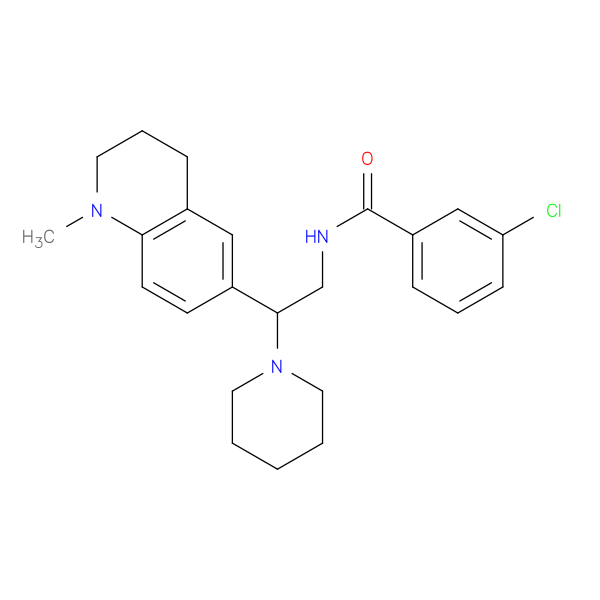 3-chloro-N-[2-(1-methyl-1,2,3,4-tetrahydroquinolin-6-yl)-2-(piperidin-1-yl)ethyl]benzamide