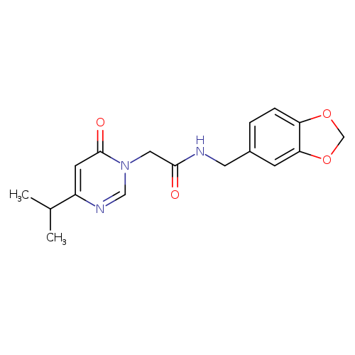 N-[(2H-1,3-benzodioxol-5-yl)methyl]-2-[6-oxo-4-(propan-2-yl)-1,6-dihydropyrimidin-1-yl]acetamide