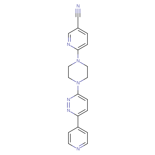 6-{4-[6-(pyridin-4-yl)pyridazin-3-yl]piperazin-1-yl}pyridine-3-carbonitrile