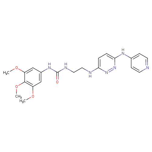 1-[2-({6-[(pyridin-4-yl)amino]pyridazin-3-yl}amino)ethyl]-3-(3,4,5-trimethoxyphenyl)urea