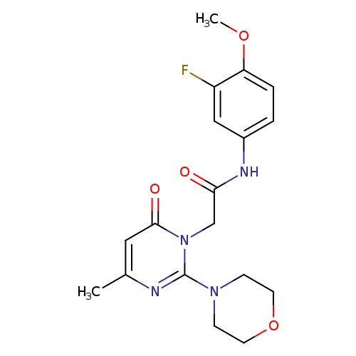 N-(3-fluoro-4-methoxyphenyl)-2-[4-methyl-2-(morpholin-4-yl)-6-oxo-1,6-dihydropyrimidin-1-yl]acetamide