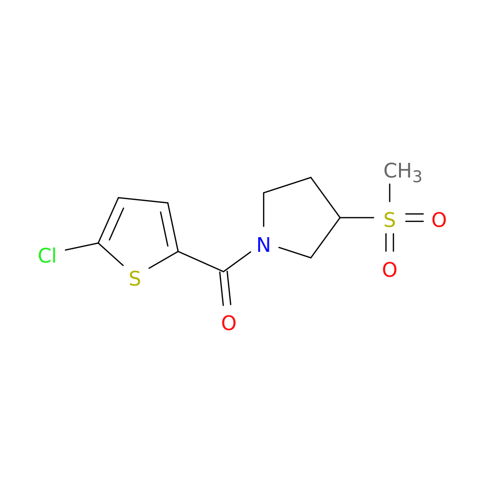 1-(5-chlorothiophene-2-carbonyl)-3-methanesulfonylpyrrolidine