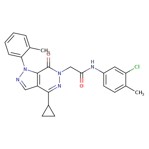 N-(3-chloro-4-methylphenyl)-2-[4-cyclopropyl-1-(2-methylphenyl)-7-oxo-1H,6H,7H-pyrazolo[3,4-d]pyridazin-6-yl]acetamide