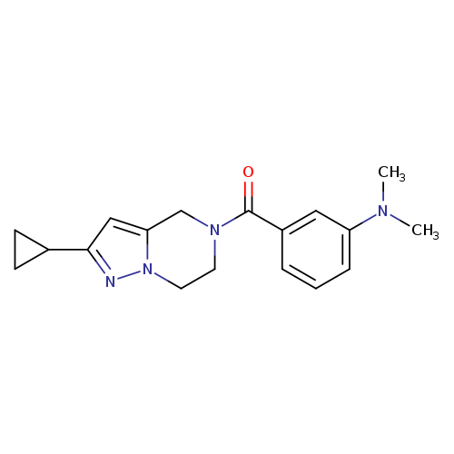 3-{2-cyclopropyl-4H,5H,6H,7H-pyrazolo[1,5-a]pyrazine-5-carbonyl}-N,N-dimethylaniline