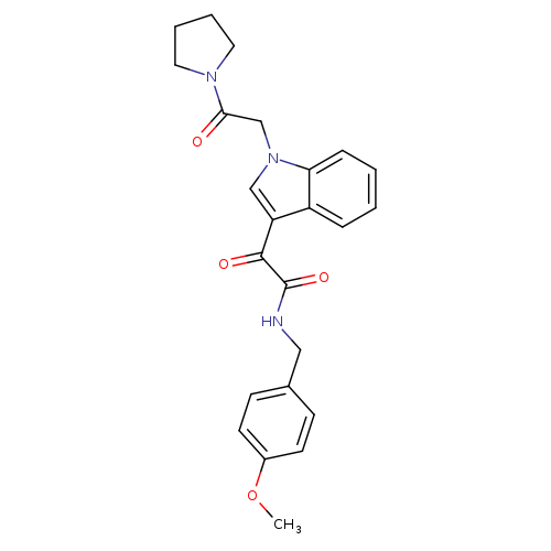N-[(4-methoxyphenyl)methyl]-2-oxo-2-{1-[2-oxo-2-(pyrrolidin-1-yl)ethyl]-1H-indol-3-yl}acetamide