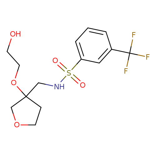 N-{[3-(2-hydroxyethoxy)oxolan-3-yl]methyl}-3-(trifluoromethyl)benzene-1-sulfonamide