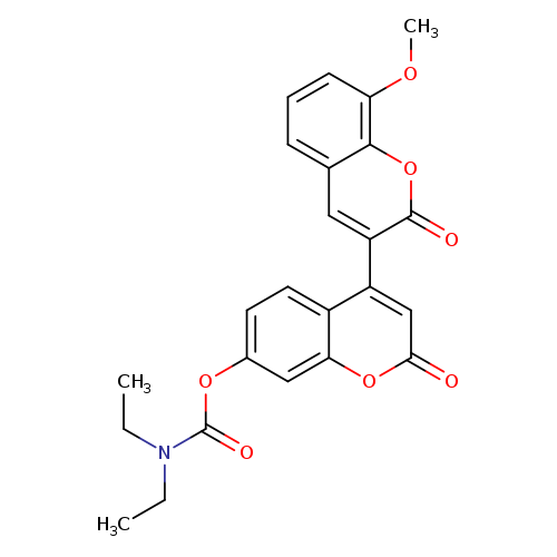 8-methoxy-2,2'-dioxo-2H,2'H-[3,4'-bichromene]-7'-yl N,N-diethylcarbamate