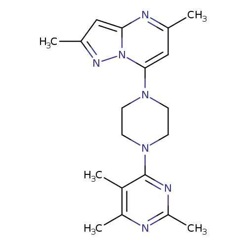 4-(4-{2,5-dimethylpyrazolo[1,5-a]pyrimidin-7-yl}piperazin-1-yl)-2,5,6-trimethylpyrimidine