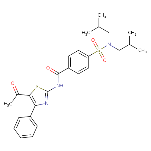 N-(5-acetyl-4-phenyl-1,3-thiazol-2-yl)-4-[bis(2-methylpropyl)sulfamoyl]benzamide