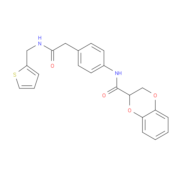 N-[4-({[(thiophen-2-yl)methyl]carbamoyl}methyl)phenyl]-2,3-dihydro-1,4-benzodioxine-2-carboxamide
