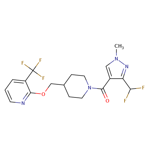 2-({1-[3-(difluoromethyl)-1-methyl-1H-pyrazole-4-carbonyl]piperidin-4-yl}methoxy)-3-(trifluoromethyl)pyridine