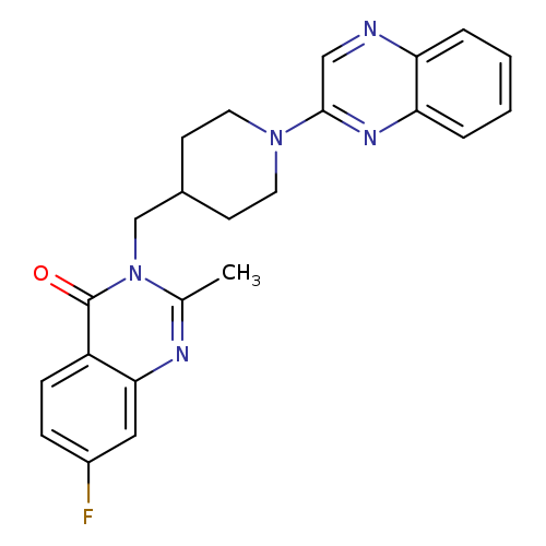 7-fluoro-2-methyl-3-{[1-(quinoxalin-2-yl)piperidin-4-yl]methyl}-3,4-dihydroquinazolin-4-one