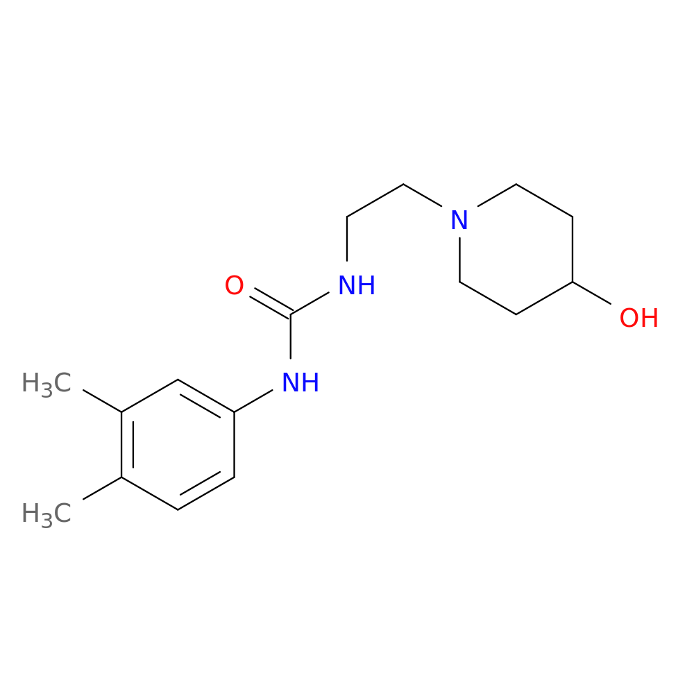 1-(3,4-dimethylphenyl)-3-[2-(4-hydroxypiperidin-1-yl)ethyl]urea