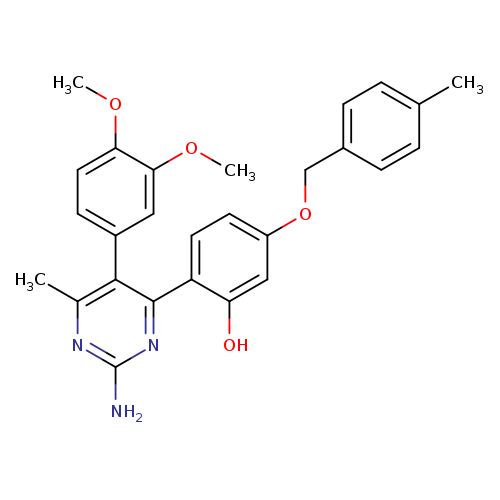2-[2-amino-5-(3,4-dimethoxyphenyl)-6-methylpyrimidin-4-yl]-5-[(4-methylphenyl)methoxy]phenol