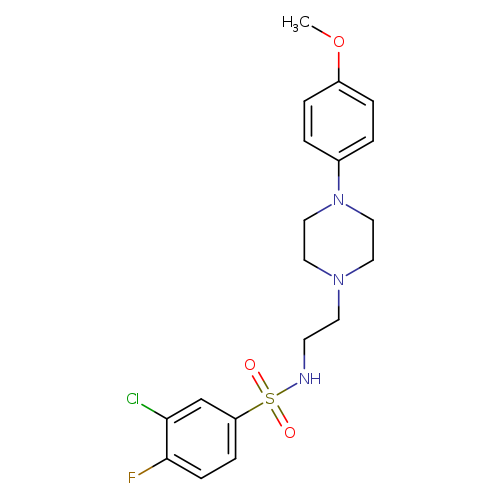 3-chloro-4-fluoro-N-{2-[4-(4-methoxyphenyl)piperazin-1-yl]ethyl}benzene-1-sulfonamide